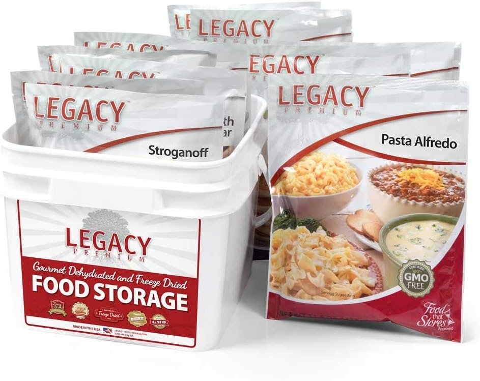 6 Day Emergency Food Supply Kit - 11,800 Total Calories - 9 lbs - 32 Servings, 8 Entrees - Disaster Relief - Survival Preparedness Supplies - Dehydrated / Freeze Dried Food Storage