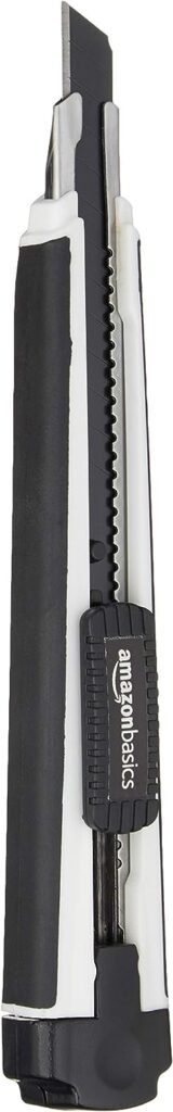 Amazon Basics Soft Grip 9mm, 13-Point Snap Off Knife with 3 Stainless Steel Blades