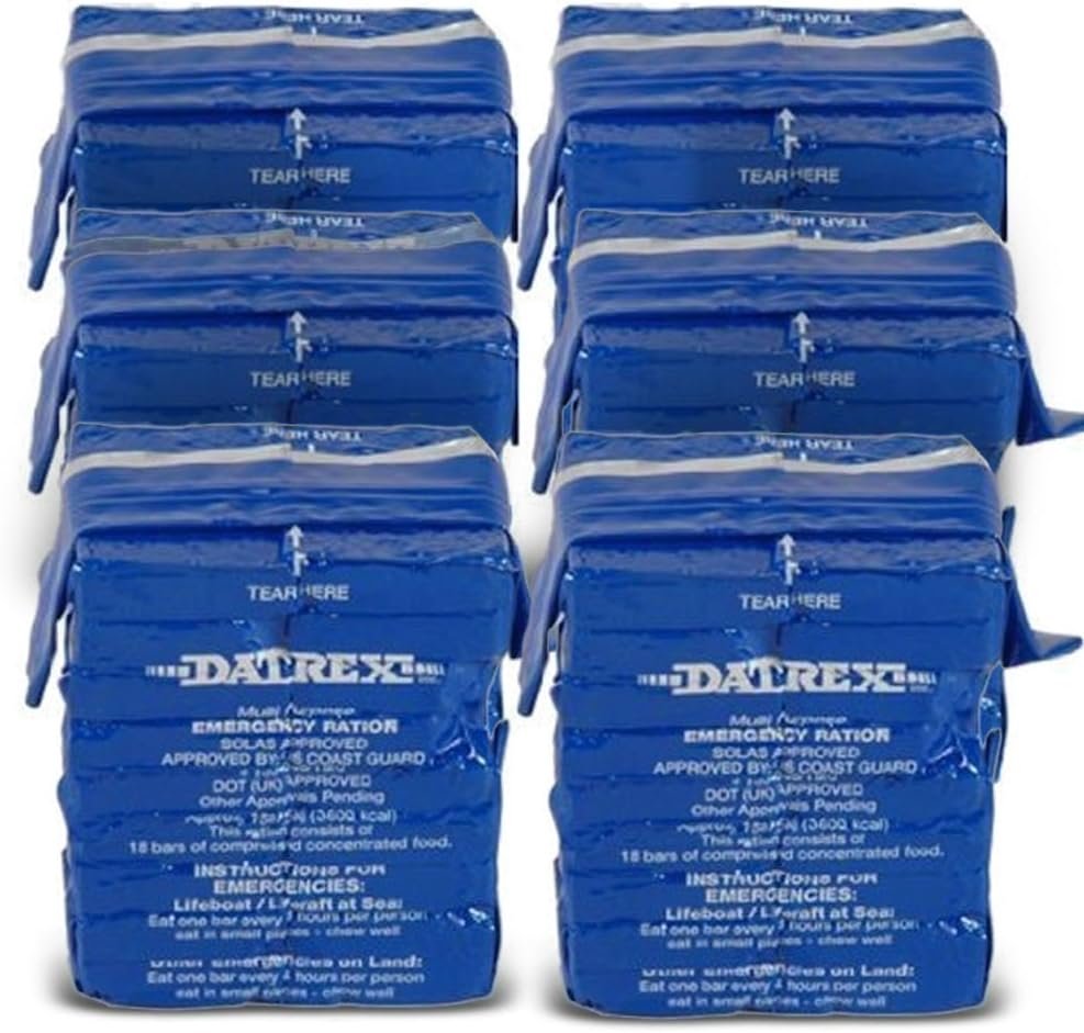 Datrex 3600 Calorie Emergency Food Bar for Survival Kits, Disaster Preparedness, Survival Gear, Survival Supplies, Schools Supplies, Disaster Kit 25.4 oz. (6 Pack)