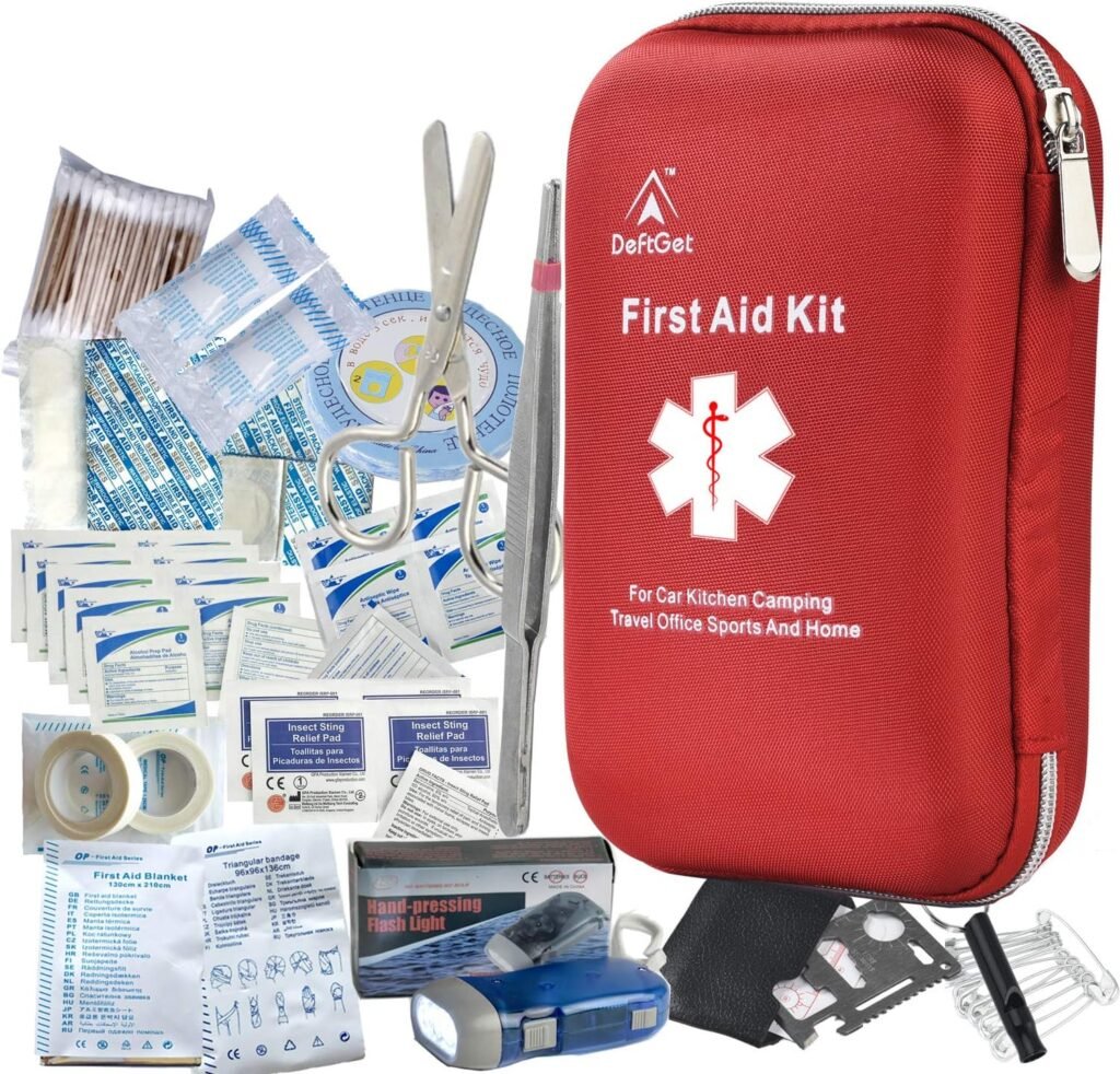 defget 163 Pezzi Kit di Pronto Soccorso Impermeabile IFAK Sistema Molle Portatile per Infortuni Essenziali Attrezzature di Emergenza Medica Kit di Sopravvivenza per Auto Cucina Campeggio Viaggi Ufficio Sport Casa