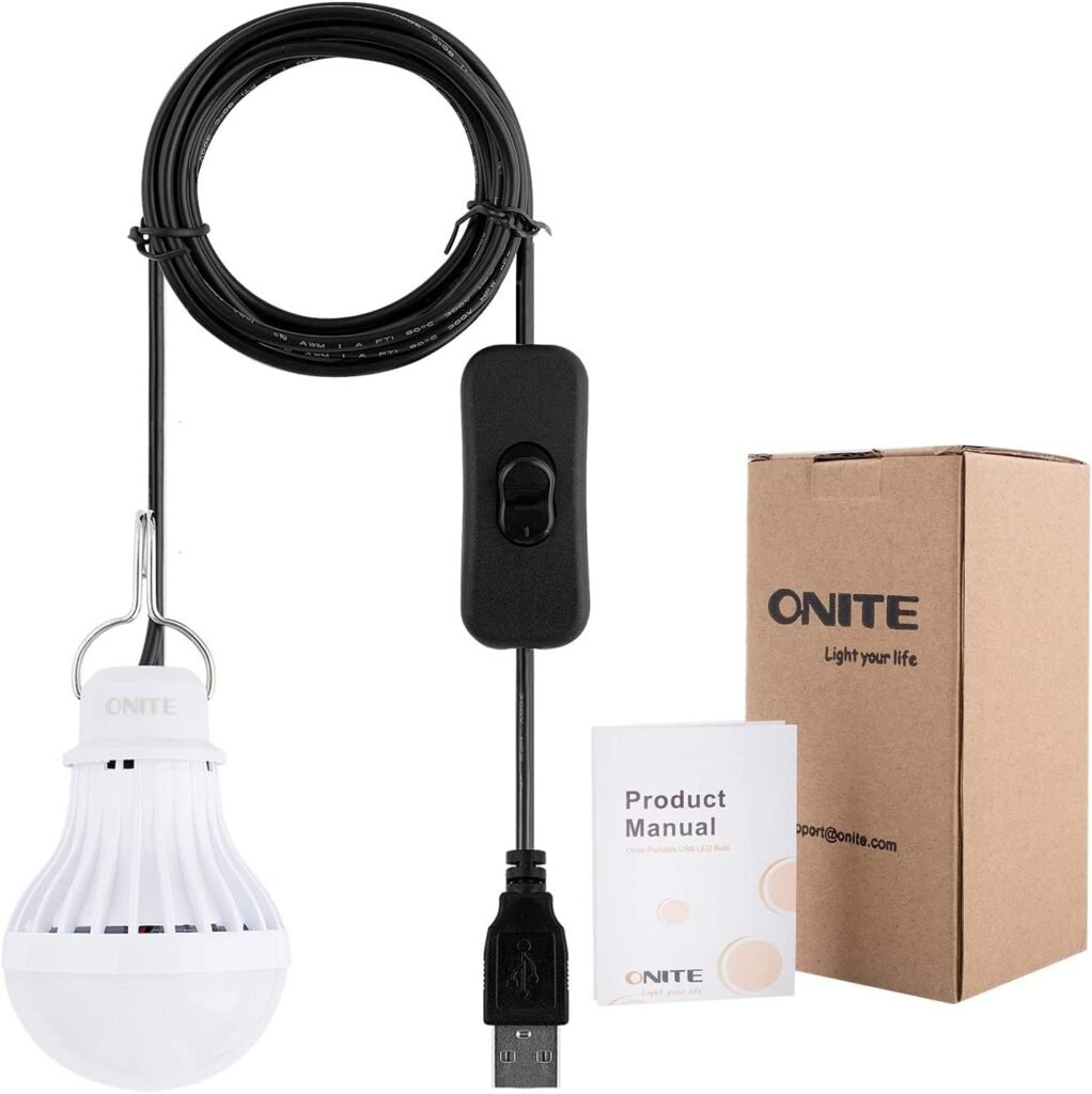 Onite USB-Licht, Campingausrüstung oder Zubehör, LED-Campinglichter, auch für Garage, Lagerhaus, Auto, LKW, Fischerboot, Outdoor-Zelt, Notlicht oder Laterne, warmweiß