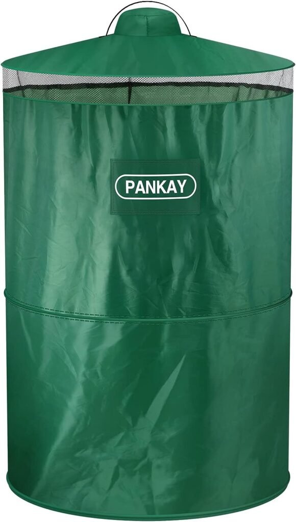 Vaso sanitário portátil Pankay para acampamento, banheiro de acampamento extra grande de 15,8 penico portátil para adultos, banheiro de viagem com bolsa, fácil configuração, leve e resistente, banheiro de acampamento para carro, barco, caminhada na praia