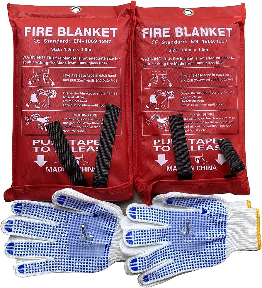 What sizes of fire blankets are available for home use?